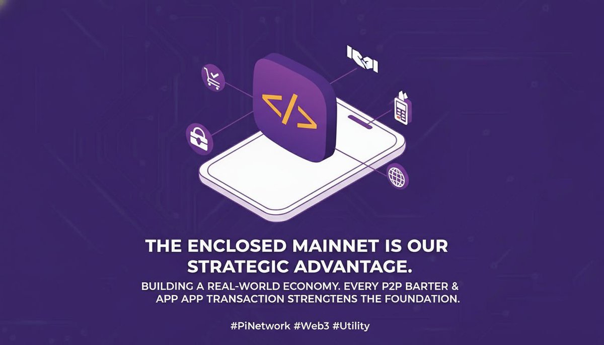 RichAdams0x's tweet image. The Enclosed Mainnet isn't a waiting room—it's our strategic advantage. While others chase speculation, we're building a real-world economy. Every P2P barter and app transaction strengthens the foundation for a sustainable open network. #PiNetwork #Web3 #Utility