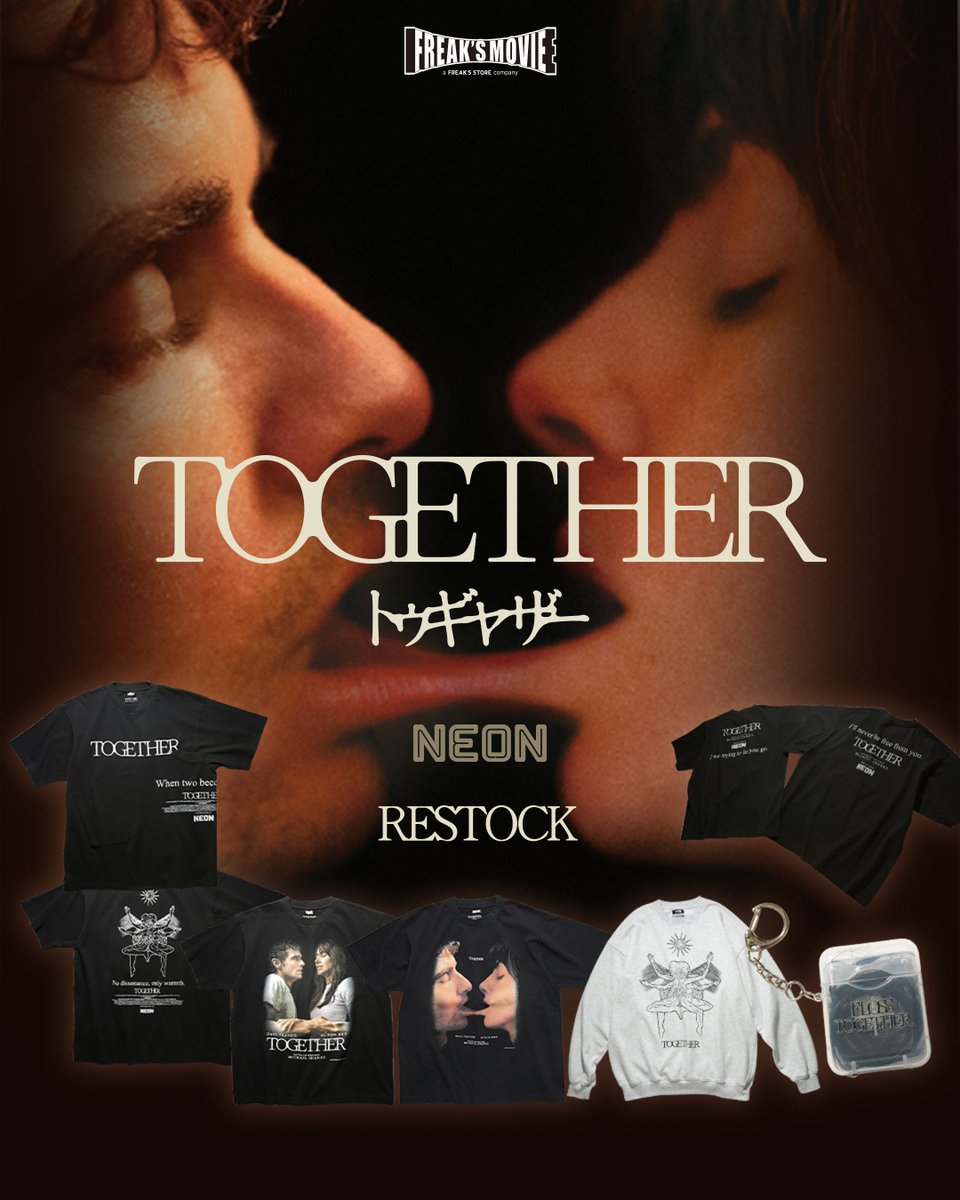 FREAKSMOVIE_JP's tweet photo. ★★★RESTOCK★★★
絶賛公開中 映画『トゥギャザー』
NEON公認オフィシャルグッズがRESTOCK！
完売していた“ヒューマンフロス”も再入荷！

公式オンラインストア：Daytona Park
https://t.co/q6fFbMcwK2

#トゥギャザー #TOGETHER #NEON #freaksmovie #freaksstore https://t.co/f4kbIOMA8K