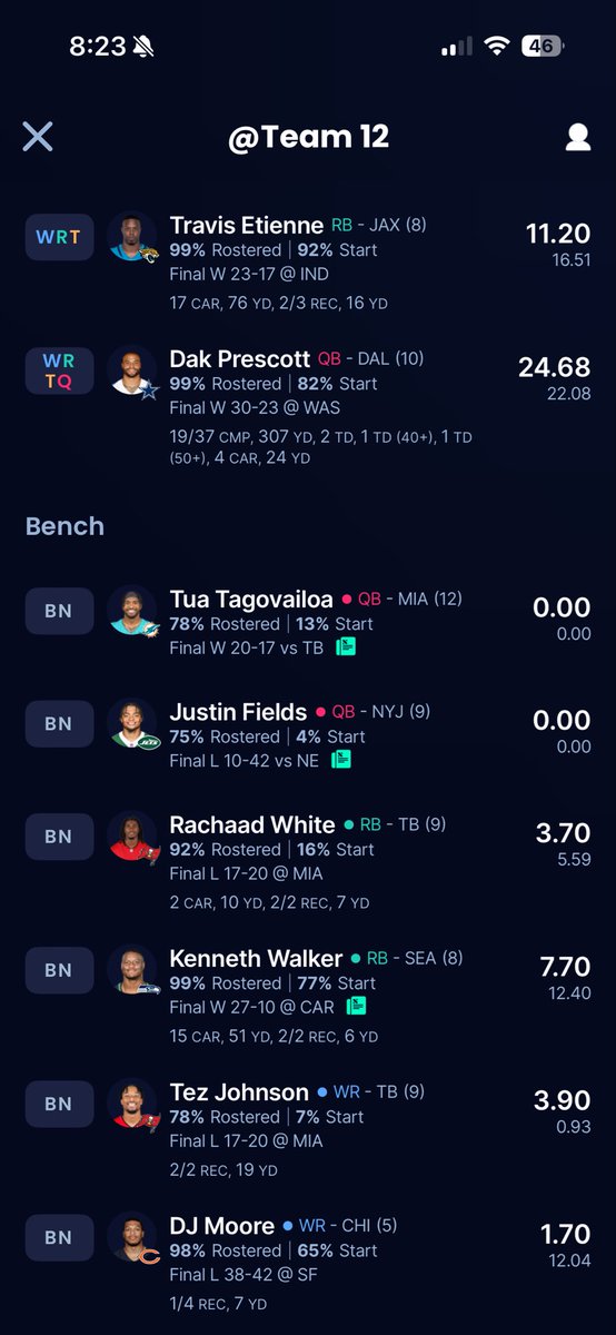 bruzer44's tweet photo. @SleeperHQ @MyFantasyLeague looking for an owner. 12 team SF. $50/year. Team finished 3rd last year https://t.co/ZrHUMYsJWk