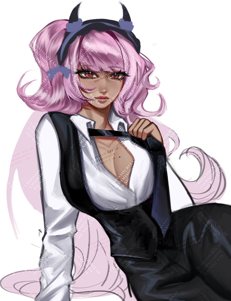 hair rendering 🦈#vgencomm #commission #illustration