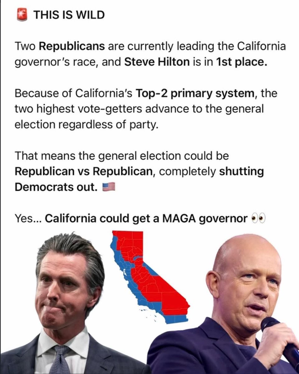 Say it ain't so? My my my. Nick Shirley came to the state just in time. 

If California flips to a red governor, that is going to be WILD.