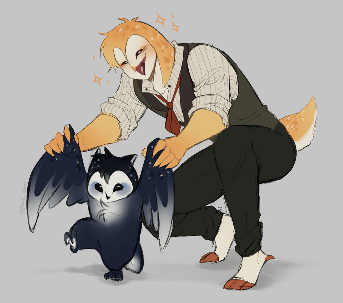 ChilitoShine's tweet photo. The tiny steps of her chick (❁´◡`❁)✨🧡

#furryoc #digitalartwork #sketchart https://t.co/3GjQeyPaYI