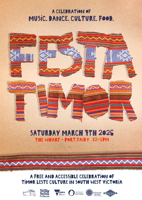 Looking forward to appearing at this Port Fairy Folk Festival event with a couple of The Dili Allstars and interacting with all the East Timorese workers based down that way, who provide such great invaluable assistance to local businesses.