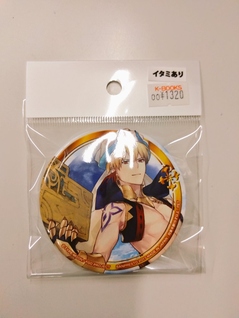 入荷情報】 FGO セイバー パルコ メタリック缶バッジ ギルガメッシュ