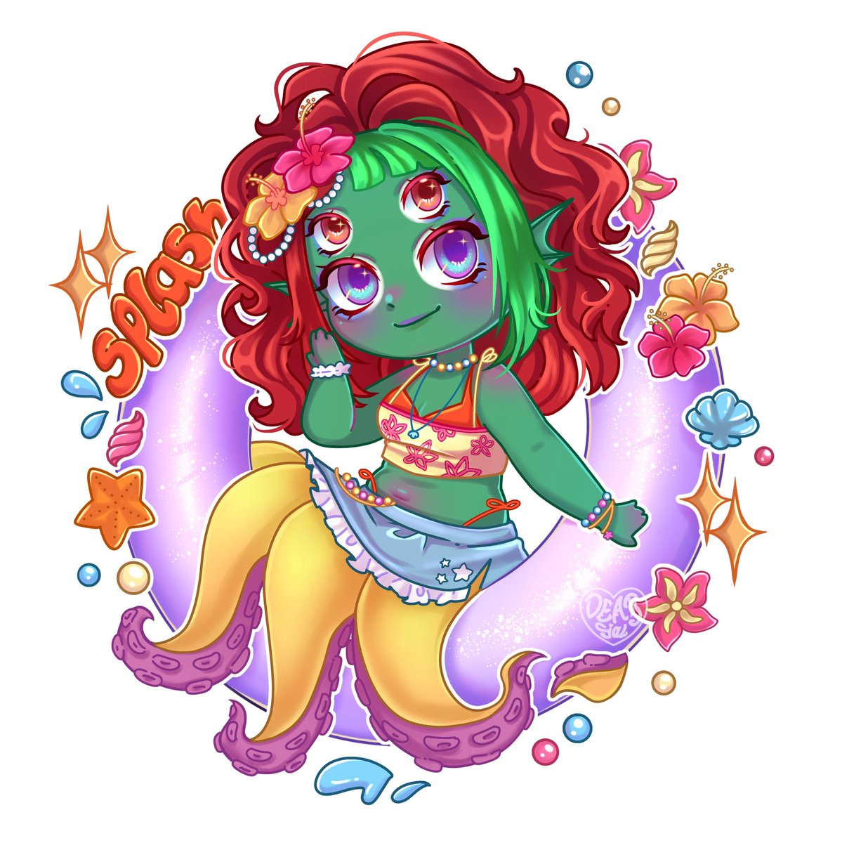 Com esse calor, uma princesa também tem que se vestir adequadamente ☀️

#DearSial | #dkaiiarts