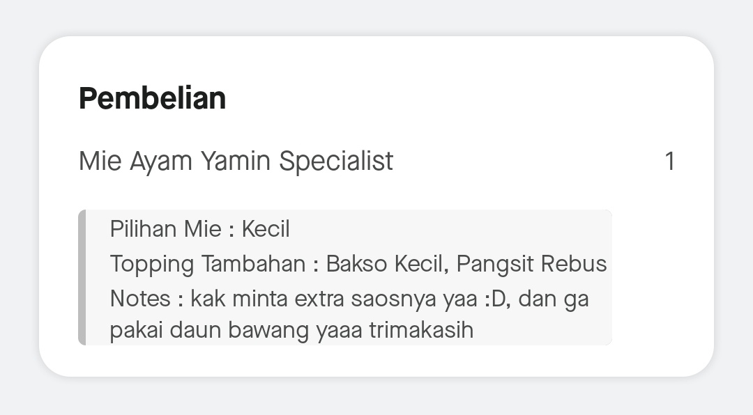 dari siang pengen bngt mie ayam tpi pada tutup, jdi gofood...🙂‍↕️🙂‍↕️