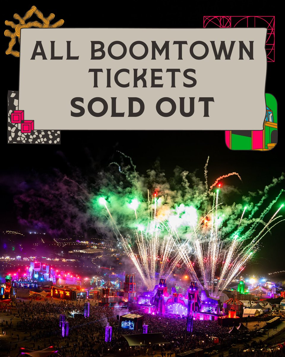BoomtownFair's tweet photo. ALL BOOMTOWN TICKETS HAVE SOLD OUT IN RECORD TIME! ❤️

Thank you so much for all your love and support. We will see you in the South Downs this August.

#Boomtown #BangGoesNormal #RadicalRedesign https://t.co/1zDd6olTMR