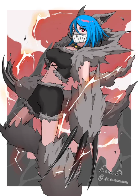 狂犬ちゃん 噛み付くのは、悪しきもののみ #自分で生み出した一次創作オリジナルキャラを流そう