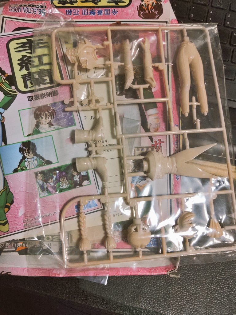 #懐かしい廃盤プラモデル出てこいや
サクラ大戦「李紅蘭」(発売SEGA)
スケール大体1/12位。
雰囲気的にはバンダイのLMモデルっぽさがあるけど委託生産かなんかなのかな? 