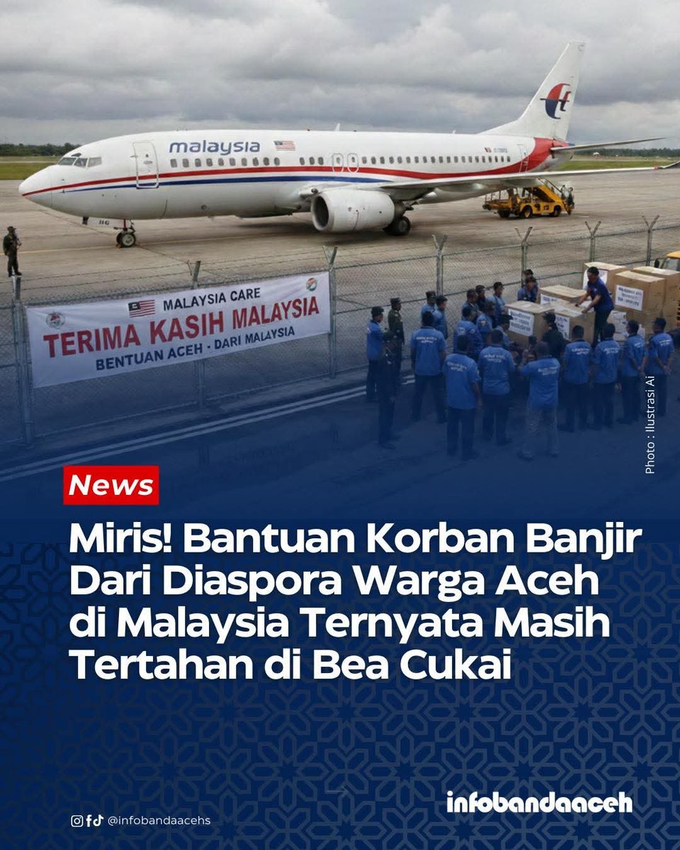 Bantuan rakyat Aceh ke Aceh aja  di persusah! Mendagri Tito Karnavian ungkap bantuan logistik dari diaspora Aceh di Malaysia untuk korban bencana masih tertahan di Bea Cukai lebih dari 3 bulan.

Padahal barang sudah siap dikirim dari Port Klang menuju Pelabuhan Krueng Geukueh.
