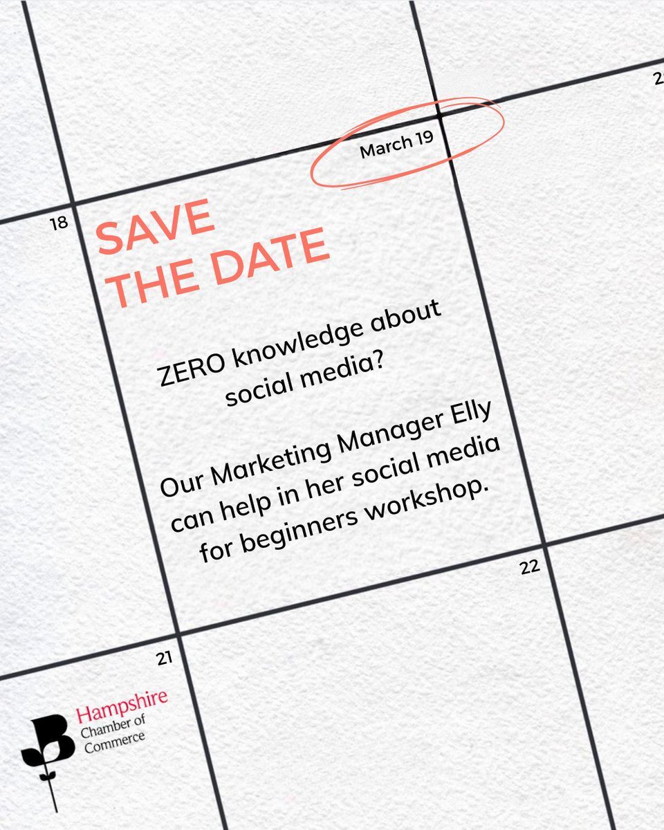 📣 Attention all Hampshire Chamber of Commerce members! 

Join One2create Marketing Manager, Elly, for a beginner-friendly social media workshop @hantschambe

Don't miss your chance to learn the secrets to winning more leads through social media!

👉  one2create.co.uk/social-media-f…