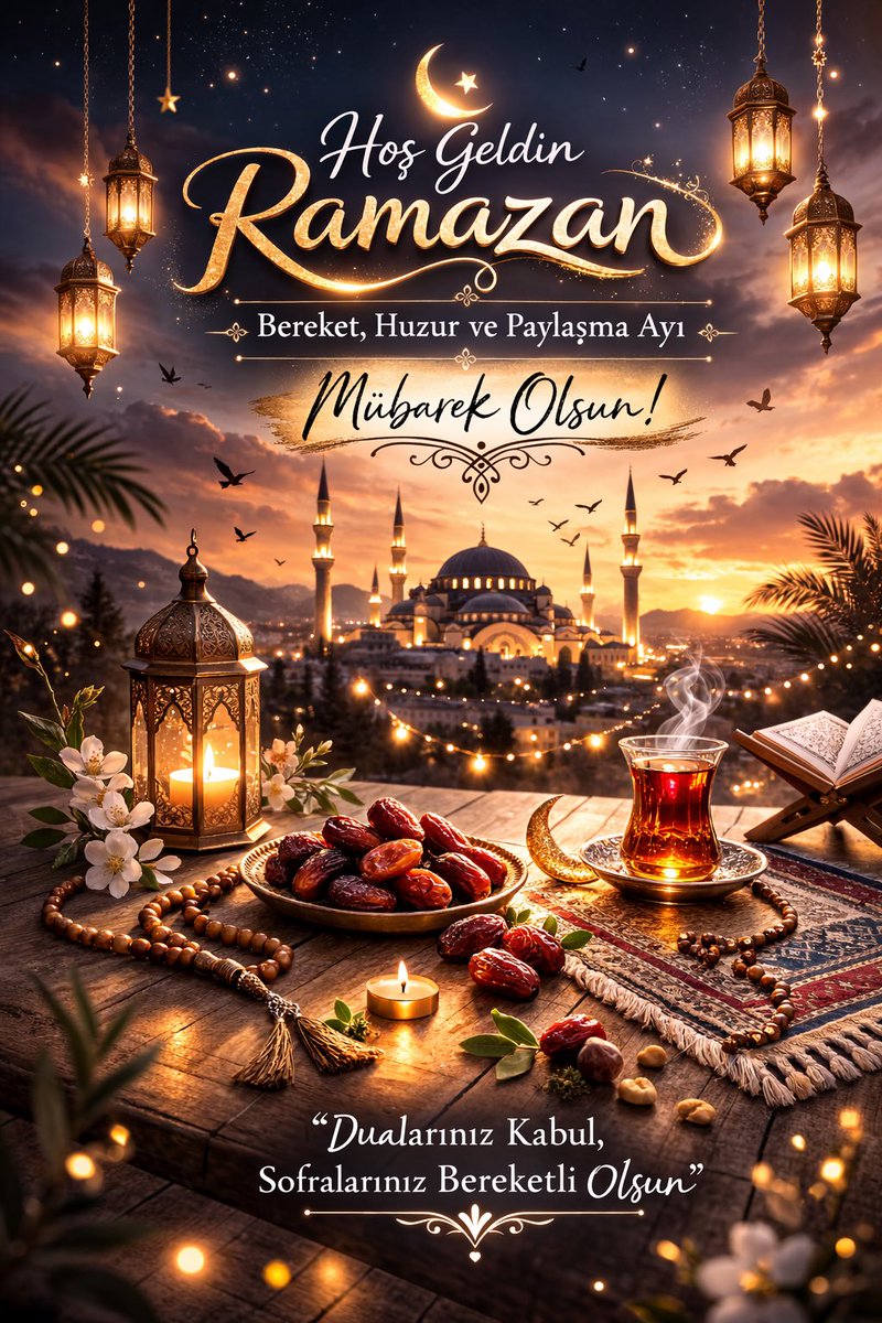 Tüm inanan dostlarımın Ramazan’ı mübarek olsun 🙏🏼 İnşallah bu Bayrama Kadın Cinayetleri, Çocuk Tecavüzleri, Afet haberleri, Trafik dehşeti ve Kul hakkı yeme haberlerinden uzak ulaşırız. Sabrınız daim, Ruhunuz temiz olsun 🙏🏼💛❤️