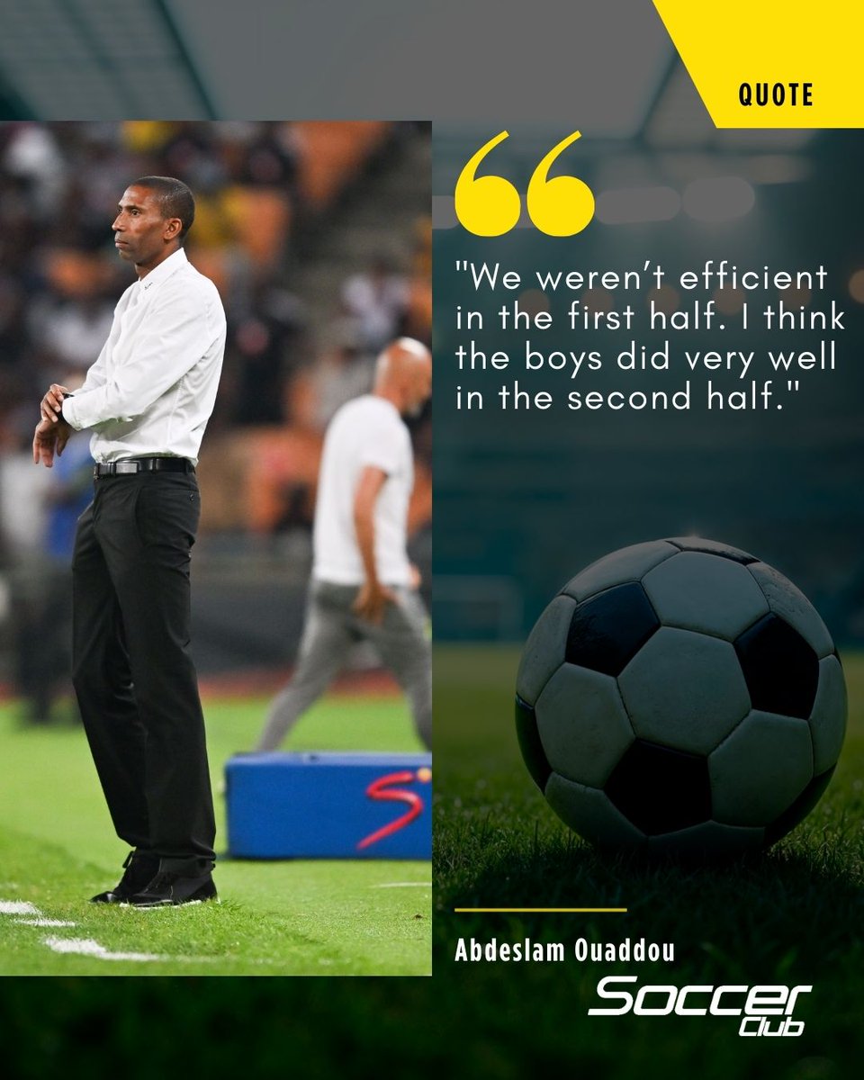 Honesty in defeat. ⚫⚪

<a href="/orlandopirates/">Orlando Pirates</a> coach Abdeslam Ouaddou admitted <a href="/Masandawana/">Mamelodi Sundowns FC</a> were more clinical on the night at the FNB Stadium.

Lessons learned. Focus sharpened. The Buccaneers will be back.

🔗:  sportsclub.co.za/soccer/betway-…