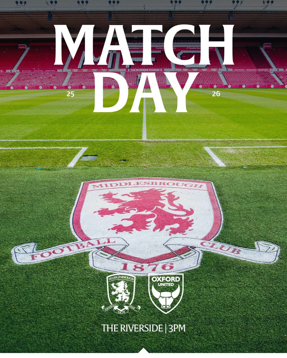 It's matchday 💪

Oxford United at the Riverside 🔜