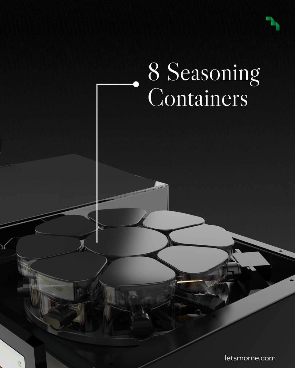letsmome's tweet image. This isn’t just a cooking machine.

It’s a fully automated kitchen system.

✔ Ingredient &amp;amp; seasoning containers
✔ Auto oil &amp;amp; water
✔ Smart stirring &amp;amp; cooking

 You Add ingredients once.

 Mome handles the rest.

#mome #KitchenAutomation #SmartHome #FoodTech #FutureLiving