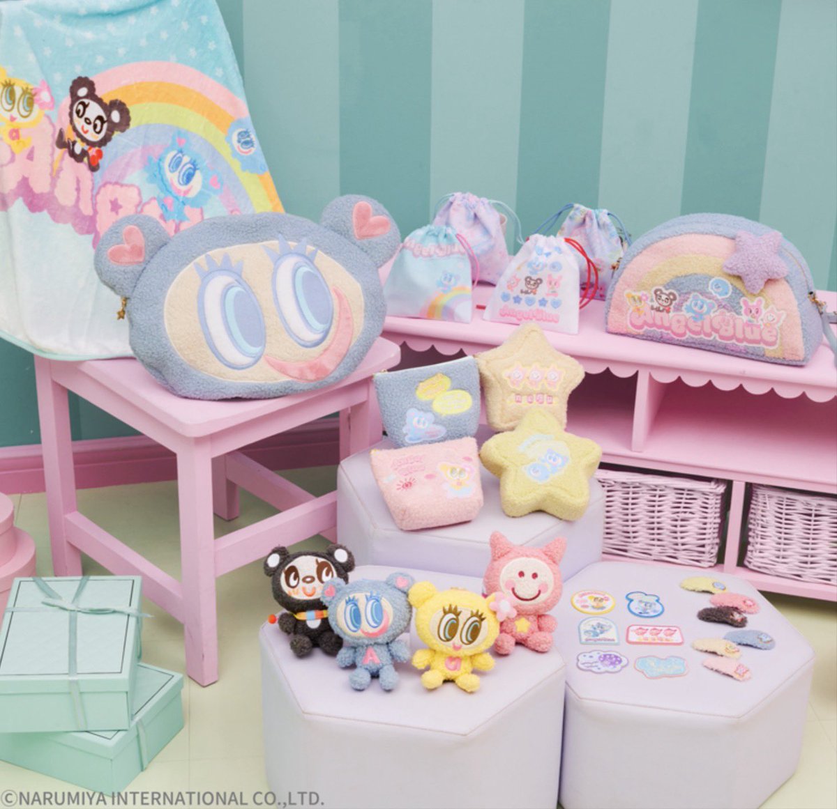 エンジェルブルー「PLUFFY POP」エニマイくじ　セット ぬいぐるみバッグ おほほパンダ エンジェルブルー エニマイくじ その他