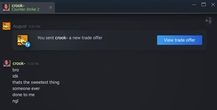 bro said he didn't have a knife so I hooked him up