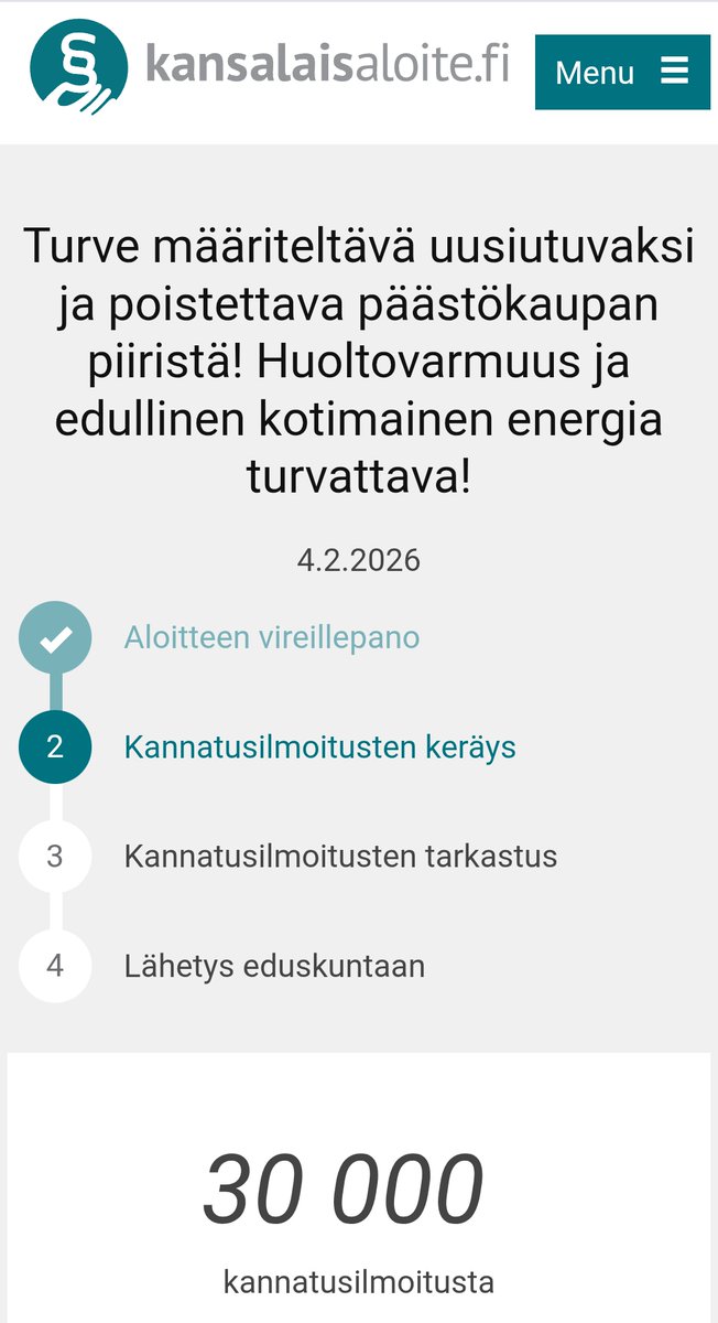 HuuhtanenPanu's tweet photo. 30 000 kasassa turvealoitteelle 🇫🇮🇫🇮🇫🇮

Tehdäänpä tästä turvetorstai! 🙂

Haastan KAIKKI turvealoitteen allekirjoittaneet 30 000 immeistä hankkimaan YHDEN ystävänsä allekirjoittamaan aloitteen, kiitos 🙏 

Paras tapa tehdä tämä on jakaa linkkiä somessa: 

https://t.co/4ydUt7gygn https://t.co/bQd6NAqjCX