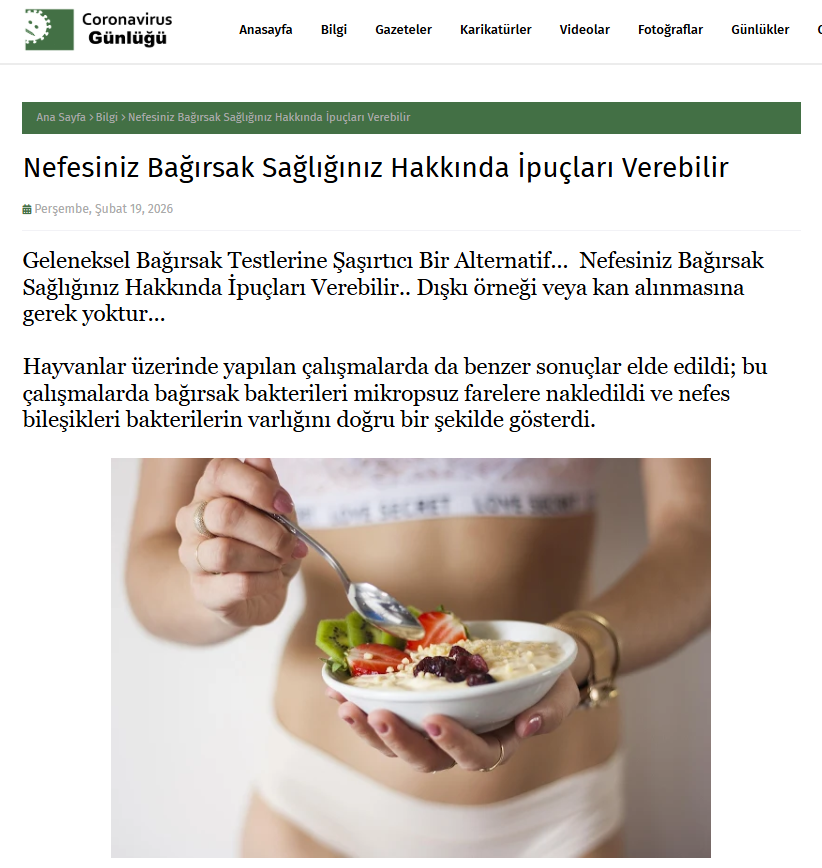Nefesiniz #Bağırsak Sağlığınız Hakkında İpuçları Verebilir..
coronavirusgunlugu.blogspot.com/2026/02/nefesi… 
#sağlık #bağırsaksağlığı #coronavirusgünlüğü #bilgi