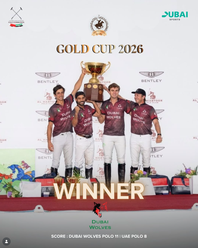hampions crowned 🏆🐎
Congratulations to <a href="/dubai_wolves/">dubai wolves</a> on winning the Gold Cup.

A well-earned victory and a moment to remember—bravo to the Gold Cup winner ✨🔥