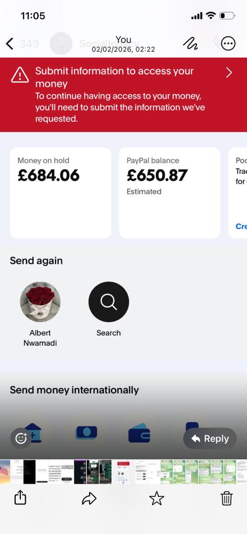 Realestwhilz0's tweet photo. First you sent the money without telling me, showing you planned it very well. You claimed it was an account you sold. Some of the money was restricted immediately because my friend had never done a transaction of this magnitude. His PayPal was locked, and because you are an experienced criminal, you knew they would release it.

I didn't know it was all part of your long-term plan to scam me.

PayPal deducted $98.1 as charges, and he received $1901.

At the end, after receiving a total sum of N1,864,000, you called back the $2,000 and started claiming you were scammed.

Okay, refund me now, you saying No

This was was not my transaction I can't pay for your loss 
@officialEFCC @vdmempire @PoliceNG
