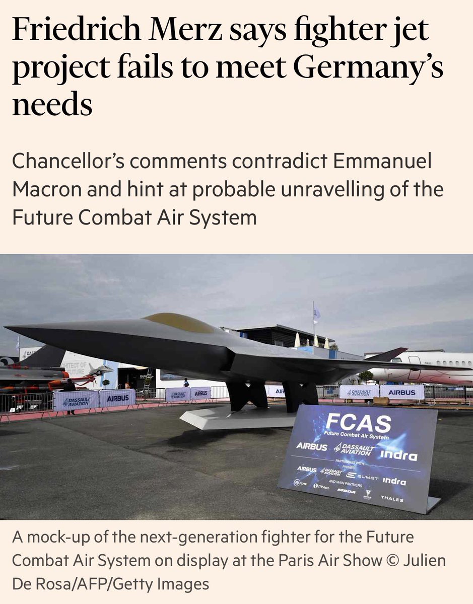 Wanneer iedereen, ook Frankrijk en Duitsland, de mond vol heeft van het belang van Europese samenwerking op vlak van defensie, moet men ook over de eigen schaduw durven springen. 

De aanhoudende problemen rond de ontwikkeling van een Europese zesde-generatie straaljager (FCAS)