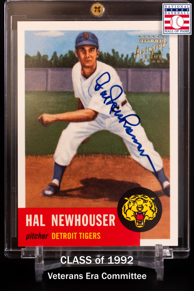 🚨MLB Hall of Fame Autograph Card Showdown🚨
- Play along by posting an autographed card of the player I post every day!🥳
- Player 107: HAL NEWHOUSER   Tier 4: The Storytellers
- Factoid: Newhouser led the AL in wins and strikeouts in 1944, and he captured the league’s MVP