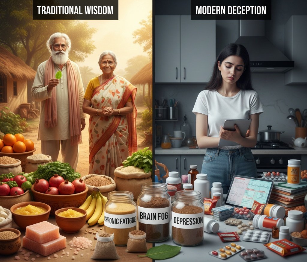 The Verdict:
You are not "Diseased" - You are Biologically Depleted.

Chronic fatigue, brain fog, and "lifestyle diseases" are often just the body’s way of screaming for the nutrients it was evolved to receive. There is no profit for "Big Food" or "Big Pharma" in a person who