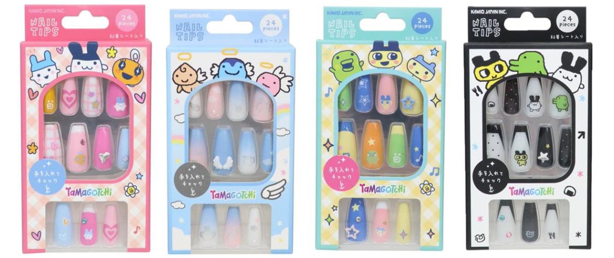 新商品🥚／ 「たまごっち ネイルチップ 」が登場！ 「ハート、てんしっ