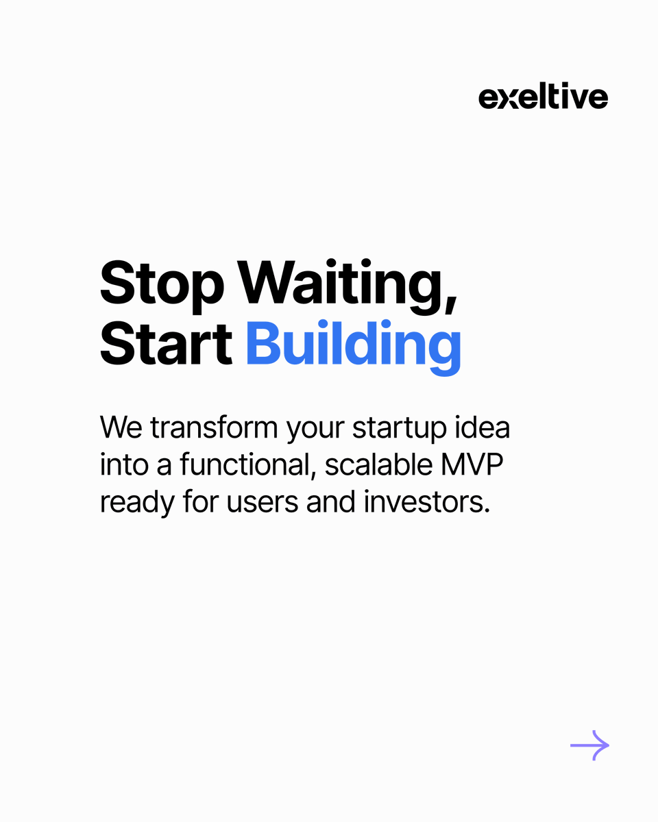 exeltive's tweet photo. ⚡ Stop waiting. Start building.

Turn your startup idea into a functional, scalable MVP — in just 2 weeks.
Ready for users. Ready for investors.
Validate faster. Reduce risk. Move ahead of the market.

👉 https://t.co/1PIKDswNtA

#MVP #Startups #BuildInPublic #ProductDevelopment https://t.co/Hy1m0aY7w1