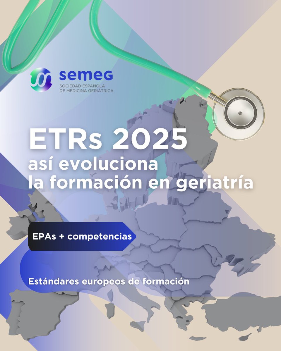 semeg_es's tweet photo. La revisión 2025 de los #ETRs de #Geriatría (UEMS) apuesta fuerte por formación competencial: más EPAs, temario actualizado y recomendación del EGeMSE. Clave para calidad y armonización en Europa.
¿Qué EPA es imprescindible?
🔗 https://t.co/4ezaF3SqzV
#FormaciónGeriatría https://t.co/LhuZt1cb0c