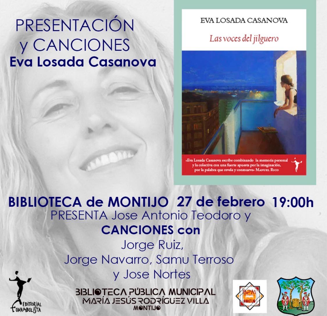 📖🎶 Literatura con música en directo

Este viernes 27, presentamos Las voces del jilguero, de Eva Losada Casanova, con un acompañamiento musical muy especial.
🎸 Músicos de la banda de Miguel Ríos
🎼 Y la guitarra de Jorge Navarro

🕖 19:00 h | 📍 Biblioteca

#MontijoLee