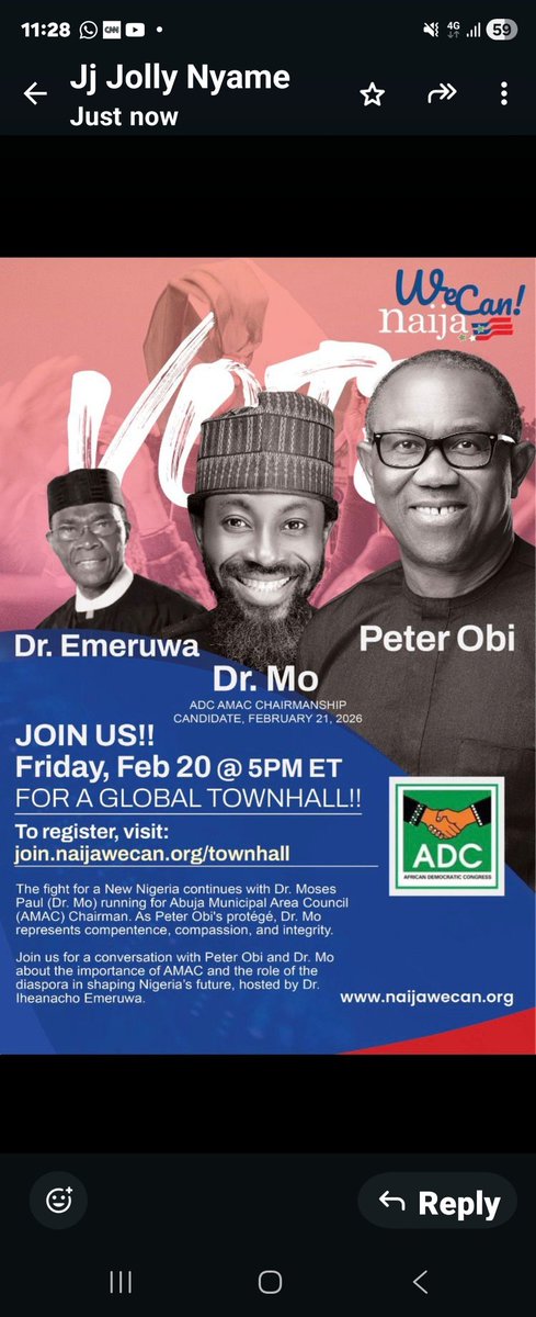 Vote Dr Mo.
Na one of my pikins.
I know him.
He's a good man.
AreaFada.