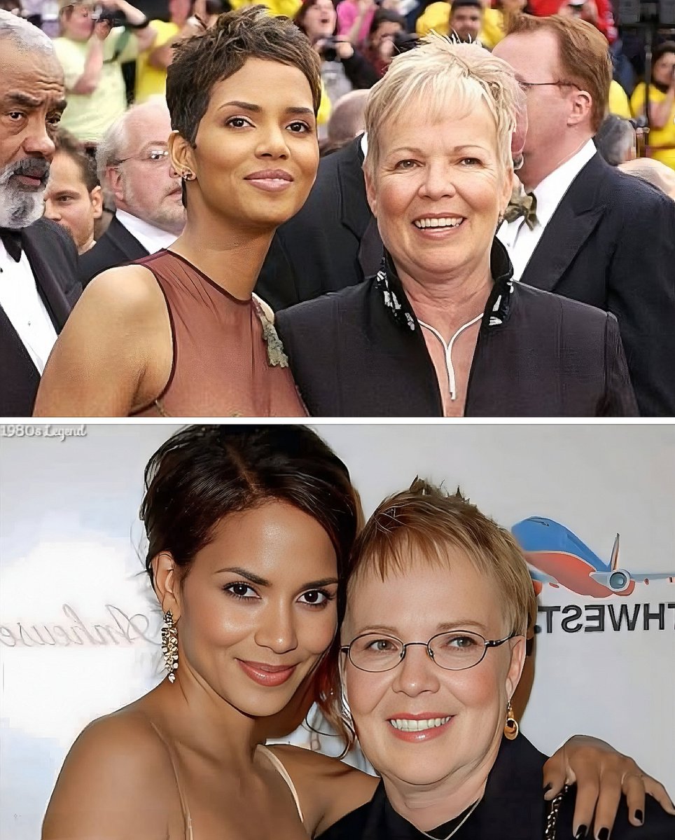 Halle Berry and her mum, Ann Hawkins, then and now. ♥️