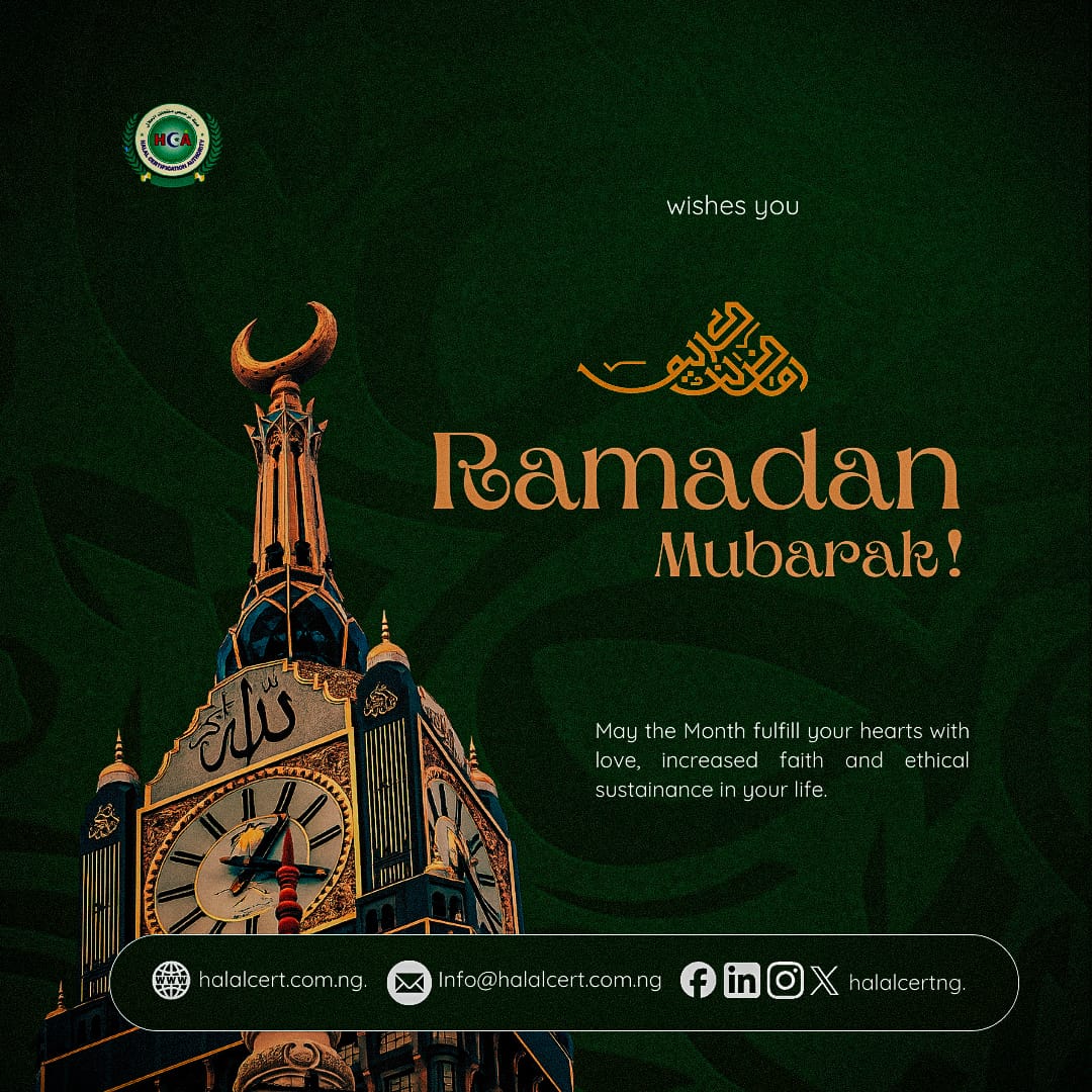 Halal Certification Authority wishes you  #RamadanMubarak