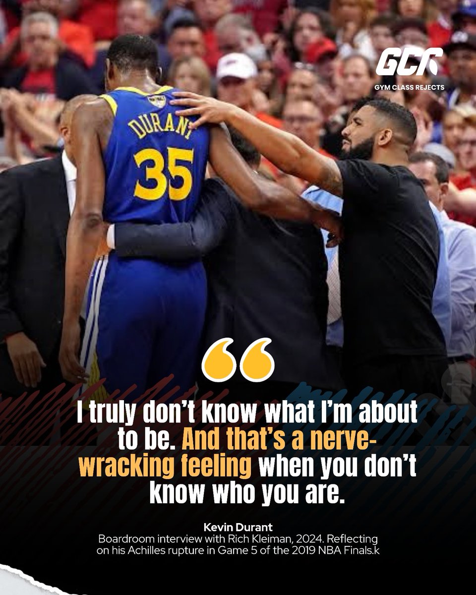 🚨🚨 | Kevin Durant on his Achilles rupture in 2019:
“My whole basketball career flashed before my eyes… this is over with.”
Boardroom interview, 2024.
One of the most shocking injuries in NBA history.