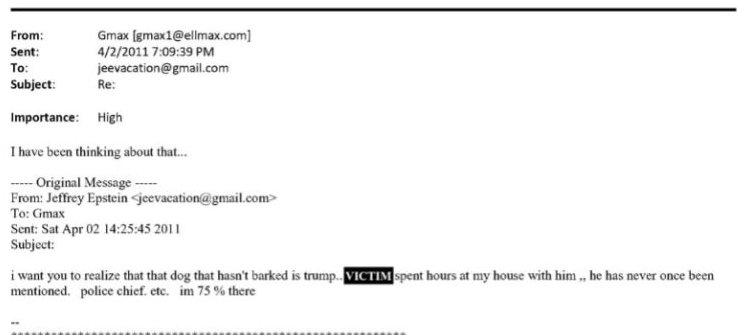 🚨🇺🇸BREAKING: Epstein Told Maxwell: 

''Trump is the Dog that Never Barked.''