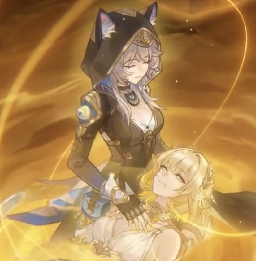 It’s the way Cipher and Aglaea have to be touching at all times or else they’ll wither away. Something something ciphlaea canon.