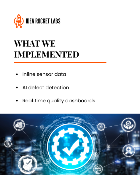 idearocketlabs's tweet photo. Stop chasing defects at the end of the line.
Smart manufacturing prevents them at the source with real-time data and AI.
Fewer failures. Less scrap. Easier audits.
#SmartManufacturing #QualityFirst #ZeroDefect #AIinManufacturing #IndustrialIoT https://t.co/w3fPrLTxio