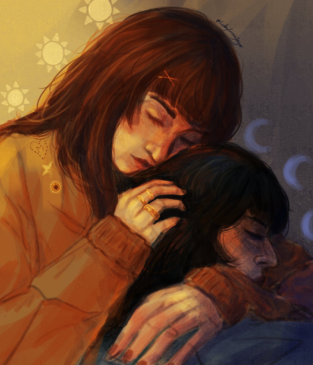 lesbylerenjoyer's tweet image. first time posting my stuff on here😓😓

#byler #lesbyler