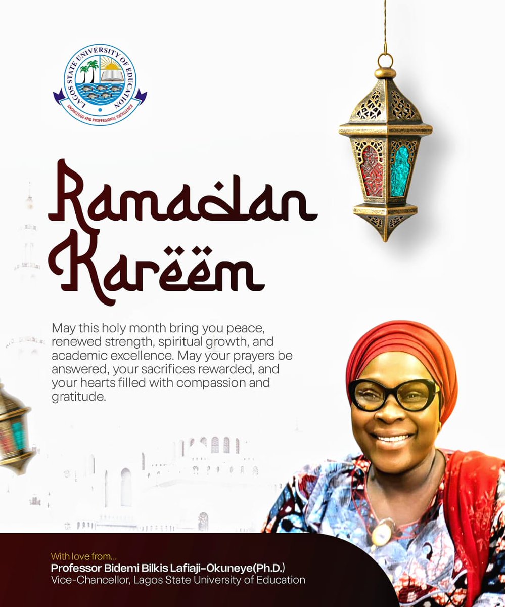 Ramadan Mubarak from our esteemed Vice-Chancellor