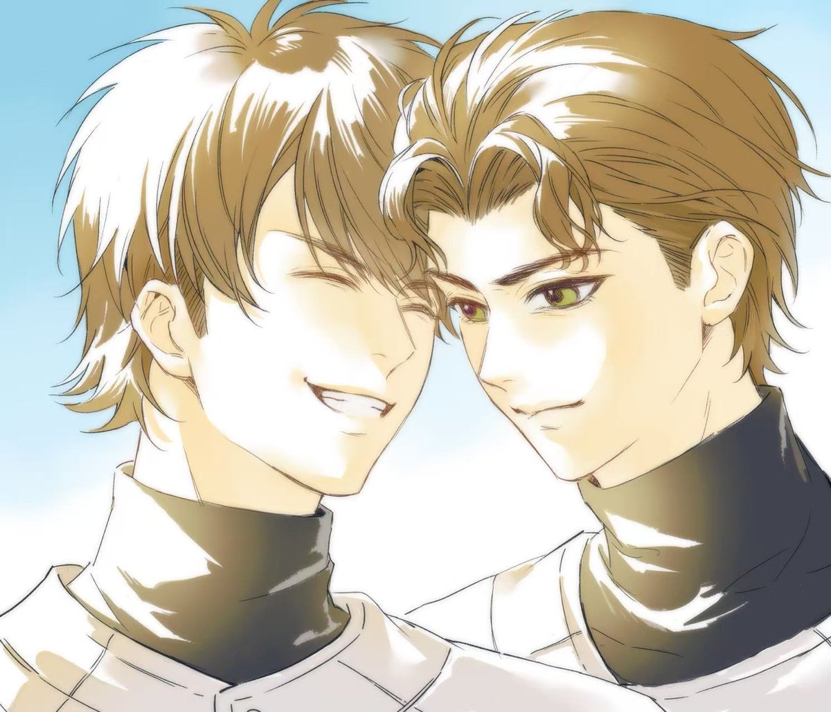 某个晴朗的午后
*commissioned by me    
#ダイヤのA 
#御クリ
#미유크리
#御幸一也 
#滝川・クリス・優