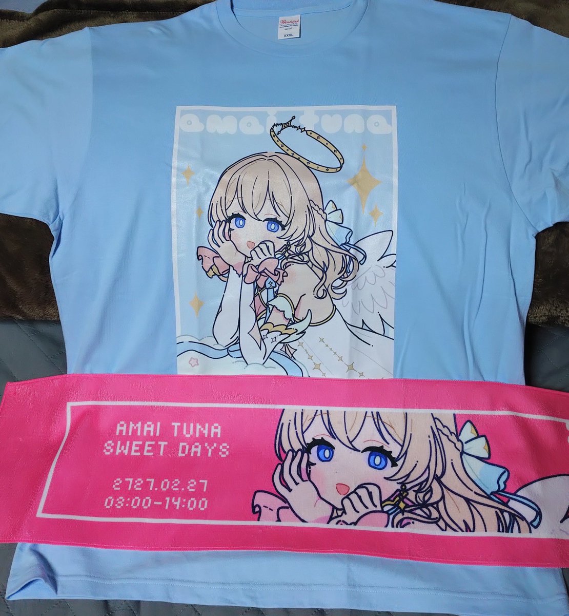 天愛つな つなちのTシャツとタオル届いてた！ かわいいですねぇ