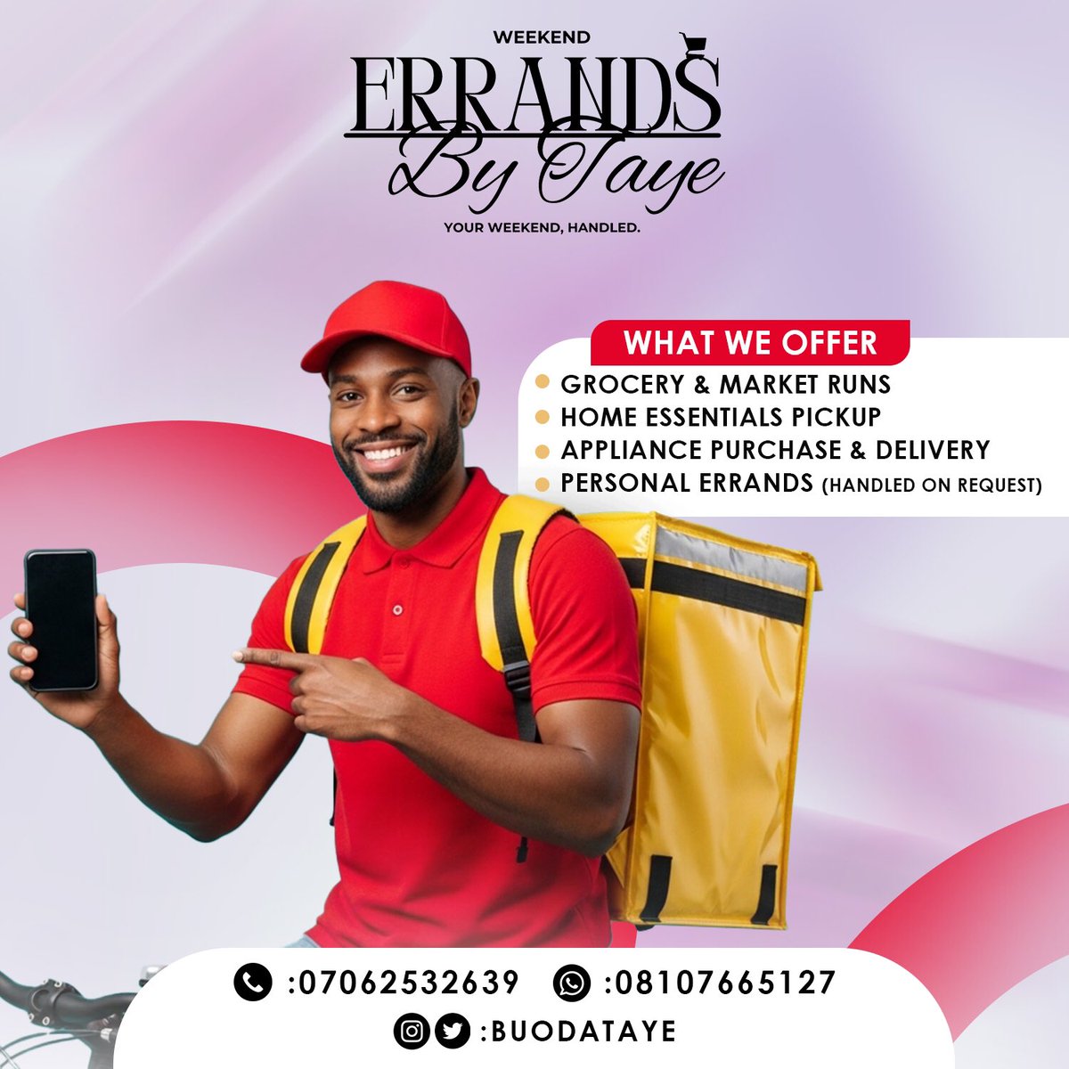 Hello! I am happy to introduce you to a rebrand of our services. After running day-to-day deliveries for a long time, and the need for me to change my career path to a corporate environment having run GoldenXpress Logistics for 5 years plus delivering over 2k plus orders

🧵