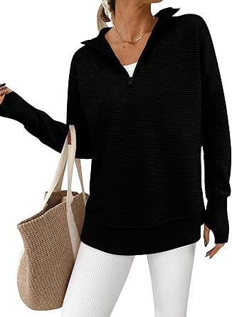 familydealvibes's tweet image. PRETTYGARDEN Womens Long Sleeve Quarter Zip Pullover Sweater Casual Loose V Neck Collared Ribbed Knit Jumper Tops Thumb Hole For $31.48

🔗sovrn.co/61qf19c

#Deals #ZipJacket