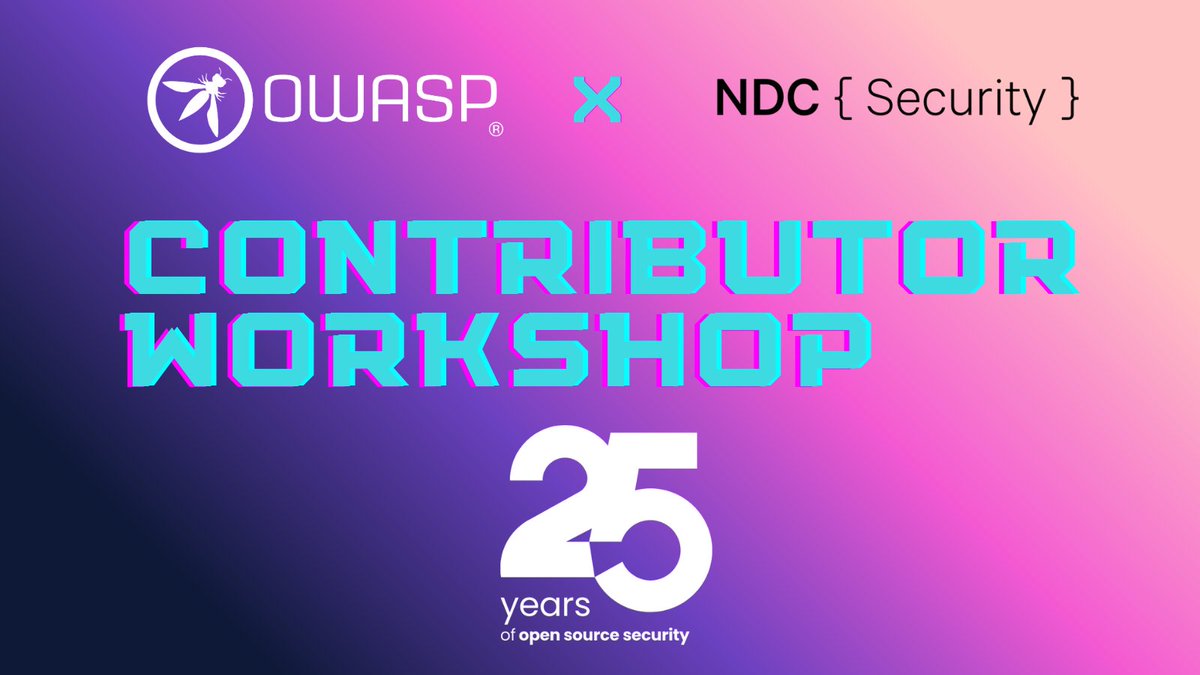 Join us in Oslo for the OWASP Contributor Workshop. Get hands-on with the projects powering open-source security worldwide. Learn, connect, and start contributing on the spot.

📆 March 6
🎟️ Free signup: luma.com/4hp7c8bm

#owasp #NDC #workshop #opensource #appsec #infosec