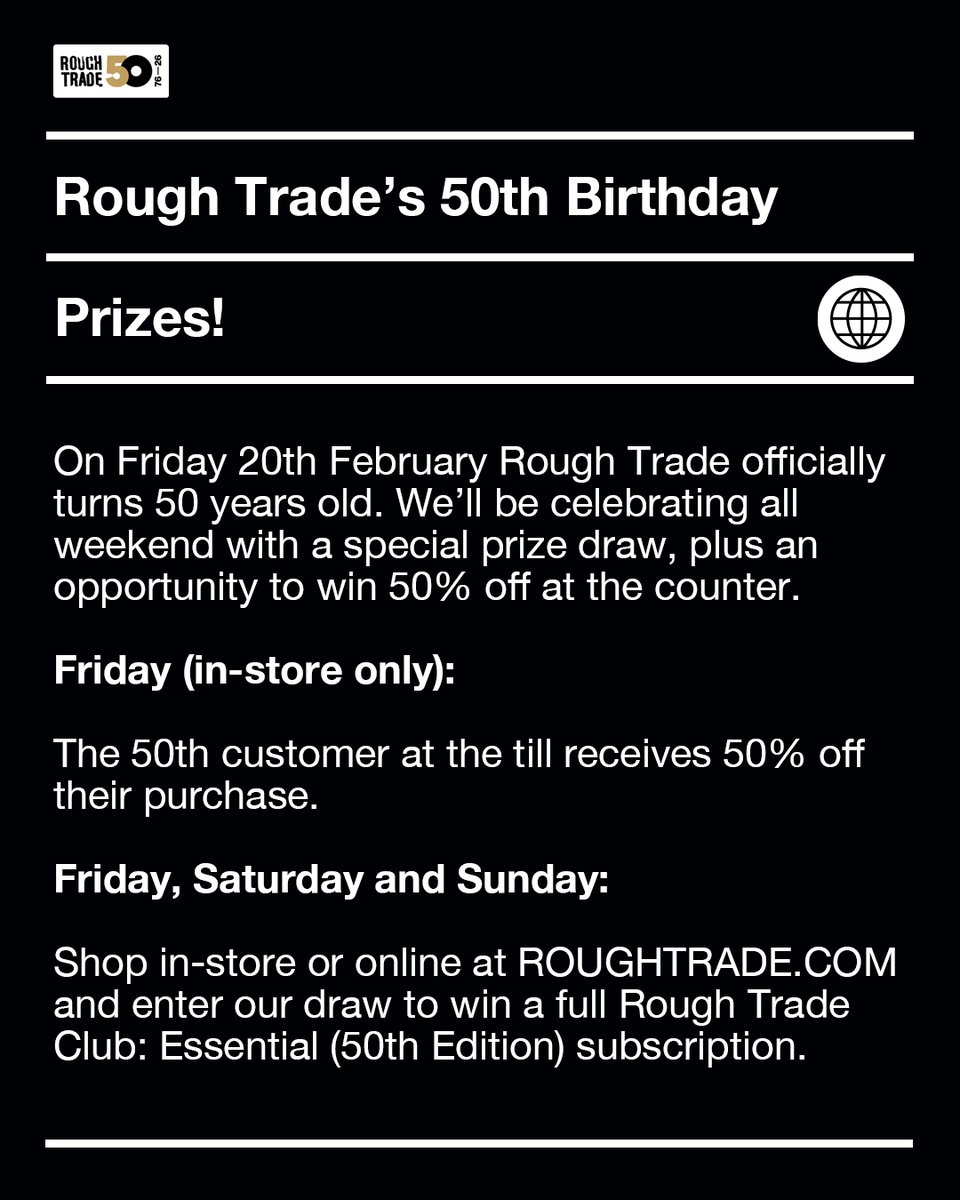 Tomorrow marks our official birthday. The first day we opened our first store on Kensington Park Road, West London.

This weekend of special offers marks just a small part of our year-long programme celebrating the people, customers and community who have helped us keep the music