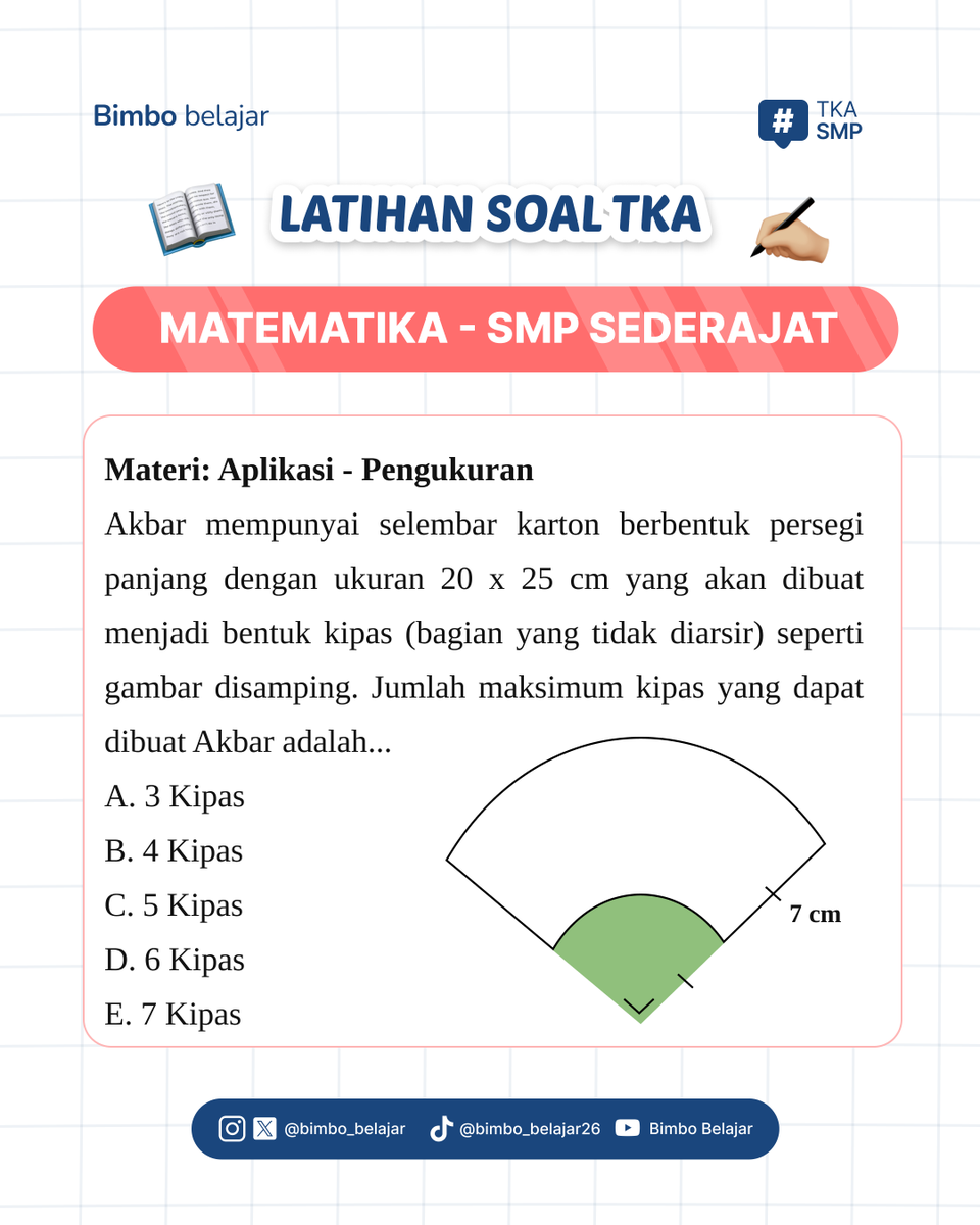 Bimbo_belajar's tweet photo. [TKA MATEMATKA SMP 2026]🤠

Kamu dah siap menghadapi TKA? biar makin pede, yuk simak latihan soal mata pelajaran matematika ini✨

Tertarik gabung kelas persiapan TKA SMP?      
hubungi: 0895606158031 (Kak Mu'iz)
 #tka #tkasmp #matematika #mtk #bimbel #lesonline #studytwt https://t.co/Xl60lz5AUB