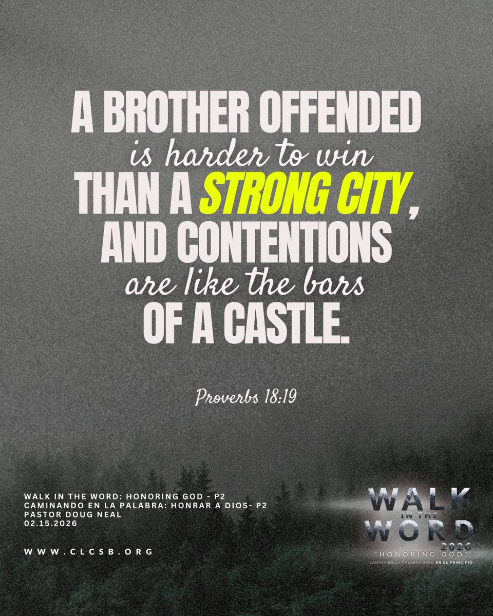 clc_sb's tweet image. Offense builds walls.
Forgiveness opens doors.
Choose freedom.
Proverbs 18:19

#WalkInTheWord #HonoringGod #Forgive #CLC #CLCSB