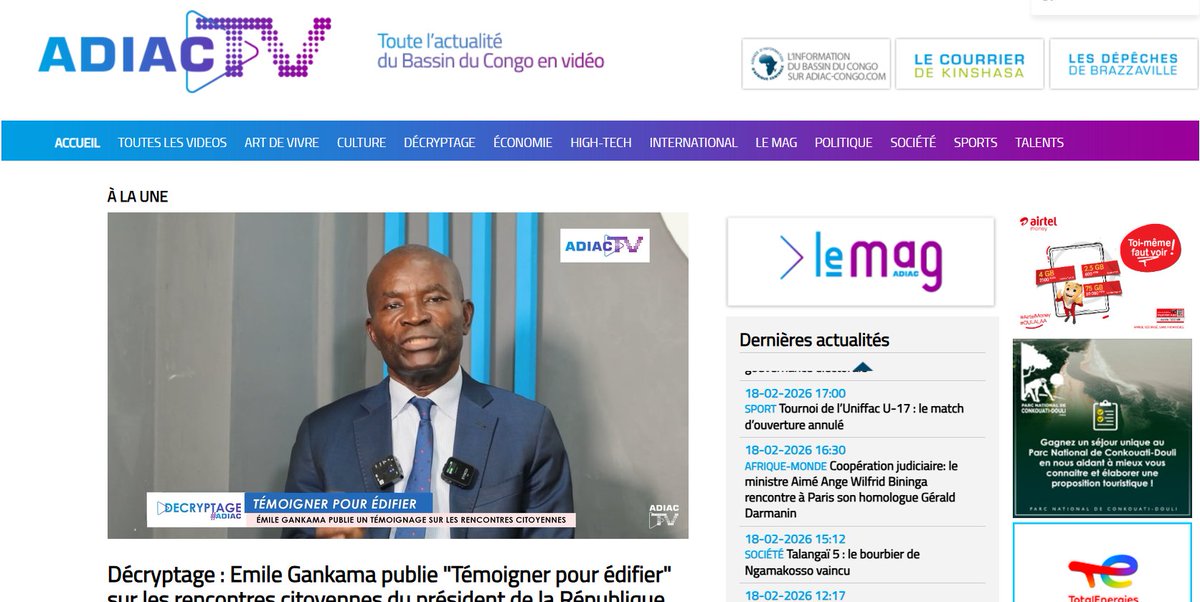 Adiac, l'Agence d'Information d'Afrique Centrale tweet media